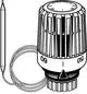 Thermostatkopf mit Einstellring von IMI Hydronic Engineering, mit Anlege- oder Tauchfühler, zur Regelung von Temperaturen zwischen 40 und 70 Grad Celsius.